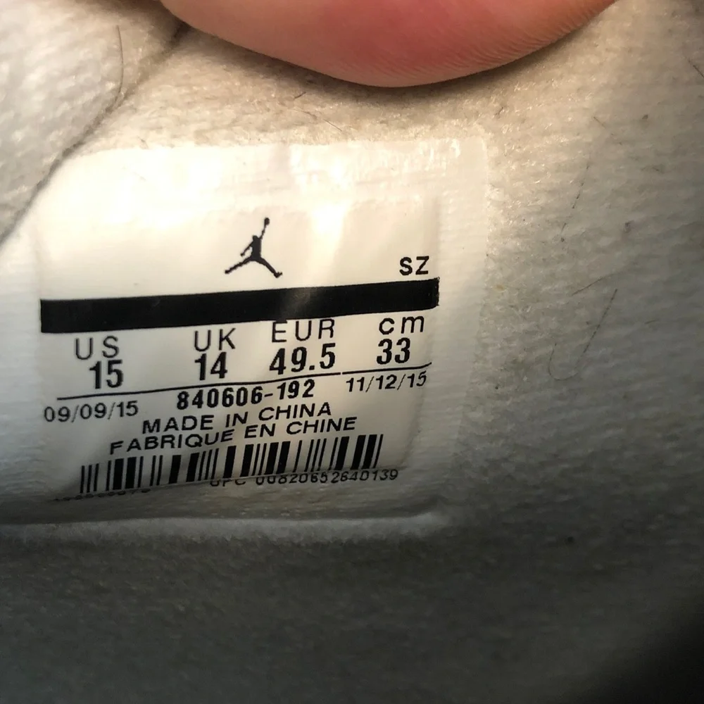 Nike Air Jordan 4 Retro White Cement Mens Size 15 Sneakers 840606-192 Pls Read